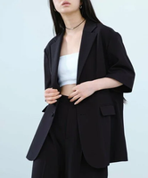 【SALE／40%OFF】DRESSTERIOR CODE A｜half sleeve jacket ドレステリア ジャケット・アウター テーラードジャケット・ブレザー ブラック グレー【送料無料】