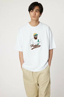 RODEO CROWNS WIDE BOWL ヒゲサガラ Tシャツ ロデオクラウンズワイドボウル トップス カットソー・Tシャツ ホワイト ブラック ブルー