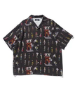 XLARGE LIFE PATTERN S/S SHIRT XLARGE エクストララージ トップス シャツ・ブラウス ブラック ホワイト【送料無料】