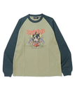 【SALE／30%OFF】XLARGE FEARMONGER RAGLAN L/S TEE エクストララージ トップス カットソー・Tシャツ グリーン ネイビー ホワイト【送料無料】