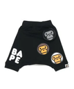 A BATHING APE BABY MILO SAROUEL SWEAT SHORTS ア ベイシング エイプ パンツ ジャージ・スウェットパンツ ブラック【送料無料】