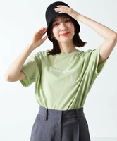 【SALE／50%OFF】N. Natural Beauty Basic タイポグラフィデザインロゴT エヌ ナチュラルビューティーベーシック* トップス カットソー・Tシャツ グリーン グレー ホワイト