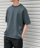 【SALE／20%OFF】URBAN RESEARCH DOORS FORK&SPOON ストレッチダンボールショートスリーブTシャツ アーバンリサーチドアーズ トップス カットソー・Tシャツ グレー ブラウン ホワイト ブラック