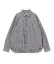 A BATHING APE ONE POINT RELAXED FIT CHAMBRAY SHIRT ア ベイシング エイプ トップス シャツ・ブラウス ブラック【送料無料】