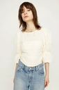 【SALE／50%OFF】SLY PUFF SLEEVE CUT トップス スライ トップス カットソー・Tシャツ ホワイト ブラック ピンク