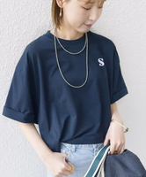 【SALE／30%OFF】SHIPS WOMEN 【WEB限定】ドルマン 刺繍 ワイド TEE シップス トップス カットソー・Tシャツ ネイビー ホワイト ブルー【送料無料】