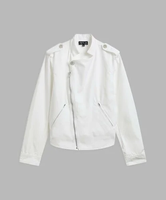 【SALE／40%OFF】agnes b. FEMME UP46 BLOUSON ライダースジャケット アニエスベー ジャケット・アウター ライダースジャケット ホワイト【送料無料】