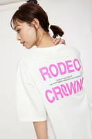 RODEO CROWNS WIDE BOWL COLOR BACK LOGO Tシャツ ロデオクラウンズワイドボウル トップス カットソー・Tシャツ ホワイト ブラック ピンク