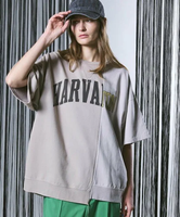 MAISON SPECIAL V Gazette Docking Logo Print Prime-Over Crew Neck T-shirt メゾンスペシャル トップス カットソー・Tシャツ ブラック【送料無料】