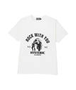 HYSTERIC GLAMOUR ROCK W YOU Tシャツ ヒステリックグラマー トップス カットソー・Tシャツ ホワイト ブラック【送料無料】