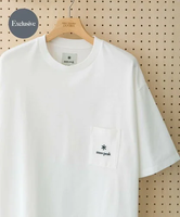 URBAN RESEARCH DOORS 『別注』Snow Peak Apparel*DOORS Pocket Logo T-shirts アーバンリサーチドアーズ トップス カットソー・Tシャツ ホワイト ネイビー ブラック【送料無料】