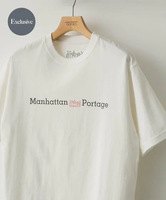 【SALE／20%OFF】URBAN RESEARCH DOORS 『別注』Manhattan Portage*DOORS 胸ロゴ プリント Tシャツ アーバンリサーチドアーズ トップス カットソー・Tシャツ ホワイト グレー ベージュ【送料無料】