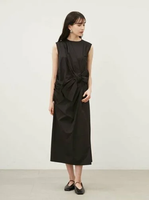 【SALE／50%OFF】Mila Owen ノースリタックリボンデザインワンピース ミラオーウェン ワンピース・ドレス ワンピース ブラック ホワイト【送料無料】
