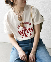 【SALE／40%OFF】SHIPS any SHIPS any:＜洗濯機可能＞ロゴ プリント TEE シップス トップス カットソー・Tシャツ ベージュ ホワイト ブラウン