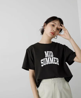 【SALE／10%OFF】N. Natural Beauty Basic カレッジロゴT エヌ ナチュラルビューティーベーシック* トップス カットソー・Tシャツ グレー ホワイト ブラウン【送料無料】