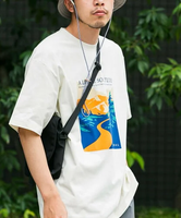 【SALE／50%OFF】EKAL 『UR TECH ひやサラクール』 AL SOLITUDE T-SHIRTS アーバンリサーチドアーズ トップス カットソー・Tシャツ ホワイト イエロー