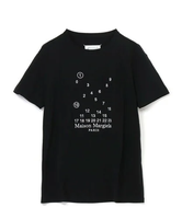 Maison Margiela ナンバリングロゴマココットンTシャツ メゾンマルジェラ トップス カットソー・Tシャツ ブラック ホワイト【送料無料】