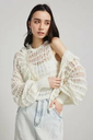 【SALE／60%OFF】rienda メッシュフードKnit CD リエンダ トップス カーディガン ホワイト ブラック イエロー