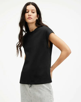 【SALE／30%OFF】ALLSAINTS (W)ESME TEE オールセインツ トップス カットソー・Tシャツ ブラック【送料無料】