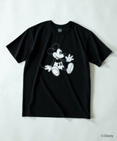 NUMBER (N)INE MICKEY MOUSE BR T-SHIRT ナンバーナイン トップス カットソー・Tシャツ ブラック ホワイト【送料無料】