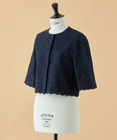 AMACA 【WEB・一部店舗限定】【ATELIER COLLECTION】コットンラミーレース ボレロブラウス アマカ トップス その他のトップス ブラック ホワイト【送料無料】