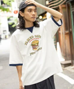 【SALE／50%OFF】niko and ... ダイナーモチーフプリントTシャツ ニコアンド トップス カットソー・Tシャツ ホワイト グレー ピンク グリーン