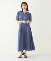 【SALE／30%OFF】SHIPS Colors SHIPS Colors:＜洗濯機可能＞ジョーゼット スキッパー ワンピース シップス ワンピース・ドレス ワンピース ベージュ ネイビー ブルー【送料無料】