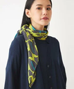 【SALE／30%OFF】HIROKO BIS 【2WAY】幾何学プリントストール /洗える ヒロコ ビス ファッション雑貨 マフラー・ストール・ネックウォーマー イエロー パープル【送料無料】