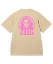 X-girl CIRCLE BACKGROUND FACE LOGO S/S TEE エックスガール トップス カットソー・Tシャツ ベージュ ブラック ホワイト【送料無料】