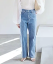 SLOBE IENA 《追加7》LE DENIM ストレートパンツ スローブ イエナ パンツ ジーンズ・デニムパンツ ブルー【送料無料】