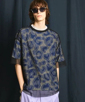 MAISON SPECIAL Prime-Over Mesh Crew Neck T-shirt メゾンスペシャル トップス カットソー・Tシャツ ブラック ホワイト【送料無料】