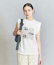 BEAUTY&YOUTH UNITED ARROWS 【別注】＜+81BRANCA＞ロールアップ フォトTシャツ ビューティー＆ユース　ユナイテッドアローズ トップス カットソー・Tシャツ ホワイト ブラック【送料無料】