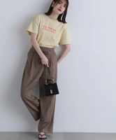 【SALE／50%OFF】N. Natural Beauty Basic ロゴプリントTシャツ エヌ ナチュラルビューティーベーシック* トップス カットソー・Tシャツ ベージュ ホワイト ピンク