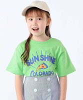 【SALE／40%OFF】SHIPS KIDS SHIPS KIDS:100~130cm /＜接触冷感/吸水速乾＞ピザ モチーフ 半袖 TEE シップス トップス カットソー・Tシャツ グリーン ホワイト