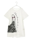 【SALE／30%OFF】HIROKO BIS GRANDE 【大きいサイズ】デザインプリントチュニックTシャツ /洗える ヒロコ ビス グランデ ワンピース・ドレス チュニック ホワイト グレー ブラック【送料無料】