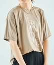 【SALE／20%OFF】le.coeur blanc 《手洗い可能》EPANOUIEロゴTシャツ ルクールブラン トップス カットソー・Tシャツ ベージュ ホワイト ブラウン【送料無料】