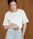 【SALE／40%OFF】Bab ロゴワッペン付きTシャツ バブ / ブージュルード トップス カットソー・Tシャツ ホワイト ベージュ ブラック