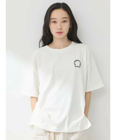 【SALE／40%OFF】earth music&ecology Sugar スリットT アースミュージック&エコロジー トップス カットソー・Tシャツ ホワイト グレー