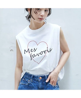 【SALE／10%OFF】Rouge vif la cle ハートロゴノースリボックスTEE ルージュ・ヴィフ ラクレ トップス カットソー・Tシャツ ホワイト ブラック【送料無料】