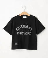 【SALE／50%OFF】Dessin 【リンクコーデ】ロゴプリントTシャツ デッサン トップス カットソー・Tシャツ ブラック レッド