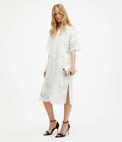 【SALE／30%OFF】ALLSAINTS (W)MERIA BRODERIE DRESS オールセインツ ワンピース・ドレス ドレス ホワイト【送料無料】