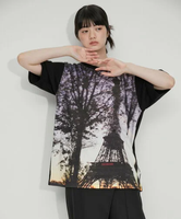 【SALE／30%OFF】ADAM ET ROPE' FEMME 【agnes b. pour ADAM ET ROPE'】T-SHIRTS PHOTO アダムエロペ トップス カットソー・Tシャツ ブラック【送料無料】