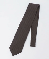【SALE／40%OFF】SHIPS MEN Salvatore Piccolo: シアサッカー チェック ネクタイ シップス スーツ・フォーマル ネクタイ・蝶ネクタイ ブラック ブラウン【送料無料】