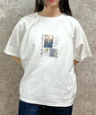 axes femme 吸水速乾プリントドルマンT アクシーズファム トップス カットソー・Tシャツ ホワイト イエロー グレー グリーン