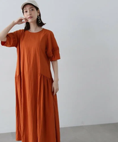 【SALE／50%OFF】N. Natural Beauty Basic サイドティアードワンピース《S Size Line》 エヌ ナチュラルビューティーベーシック* ワンピース・ドレス ワンピース オレンジ グレー ブルー【送料無料】