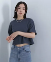 【SALE／50%OFF】NATURAL BEAUTY BASIC クロップドヘム刺繍Tシャツ ナチュラルビューティベーシック トップス カットソー・Tシャツ グレー ホワイト ベージュ