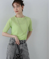 【SALE／30%OFF】N. Natural Beauty Basic ボートネックシュリンクカットソー エヌ ナチュラルビューティーベーシック* トップス カットソー・Tシャツ グリーン ブラック ホワイト【送料無料】