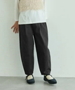 【SALE／30%OFF】ROPE' PICNIC KIDS 【KIDS】ストレッチツイルバレルパンツ/WEB限定サイズ:110cm ロペピクニック パンツ その他のパンツ ブラック ブルー