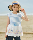 組曲 KIDS 【110-140cm】ENOSUI Border Tシャツ クミキョク トップス カットソー・Tシャツ ブルー ネイビー【送料無料】