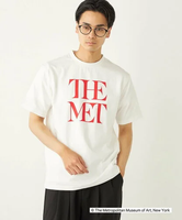 SHIPS Colors SHIPS Colors:THE MET コラボ プリントTシャツ シップス トップス カットソー・Tシャツ ホワイト グレー ブラック【送料無料】